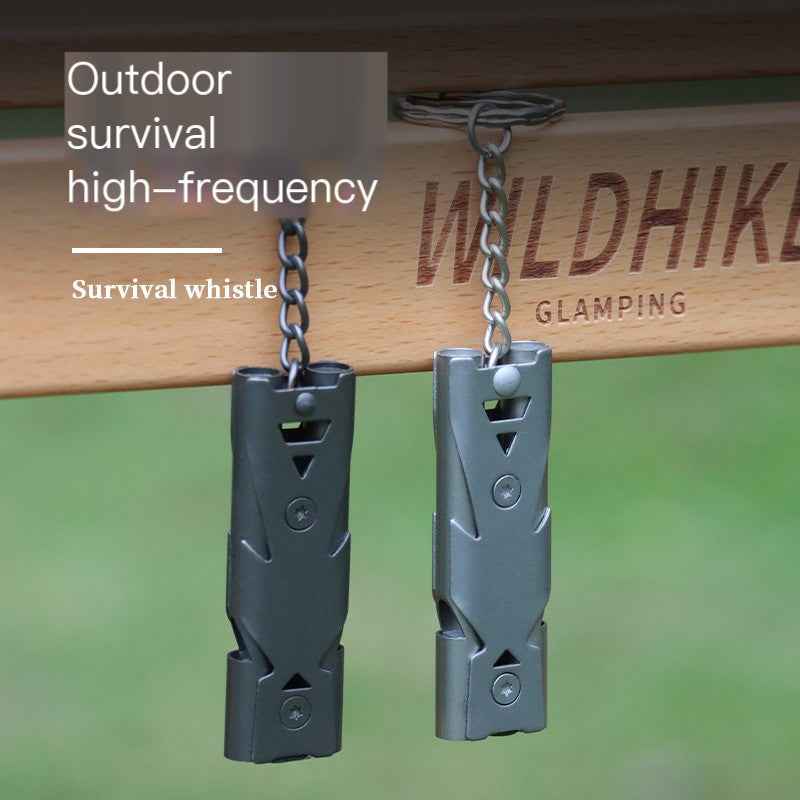 Perssia SafeSignal Whistle — Stainless Steel Emergency Keychain Safety Alert