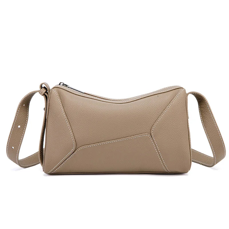 Genuine Leather Woman Bag Cowhide Shoulder Bag Soft Leather Minimalist Luxury Bags Womens High Quality 2025 Ladies Bags Handbag