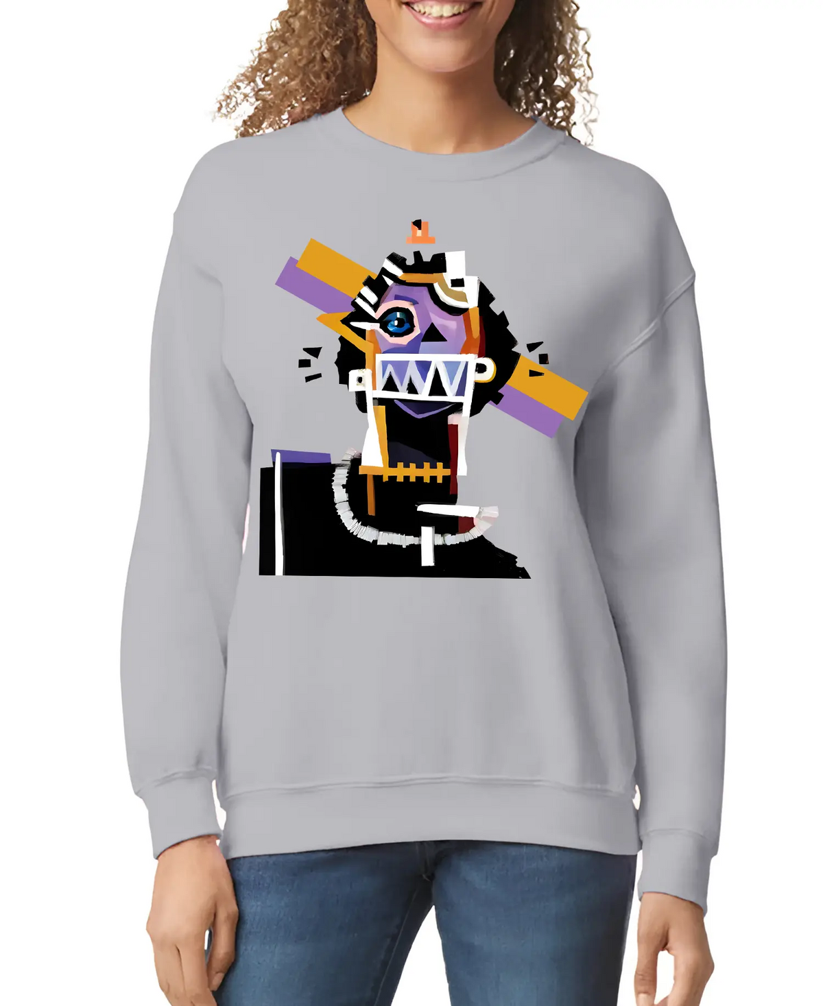 Neocubism Artwork Women Sweatshirt-US2D
