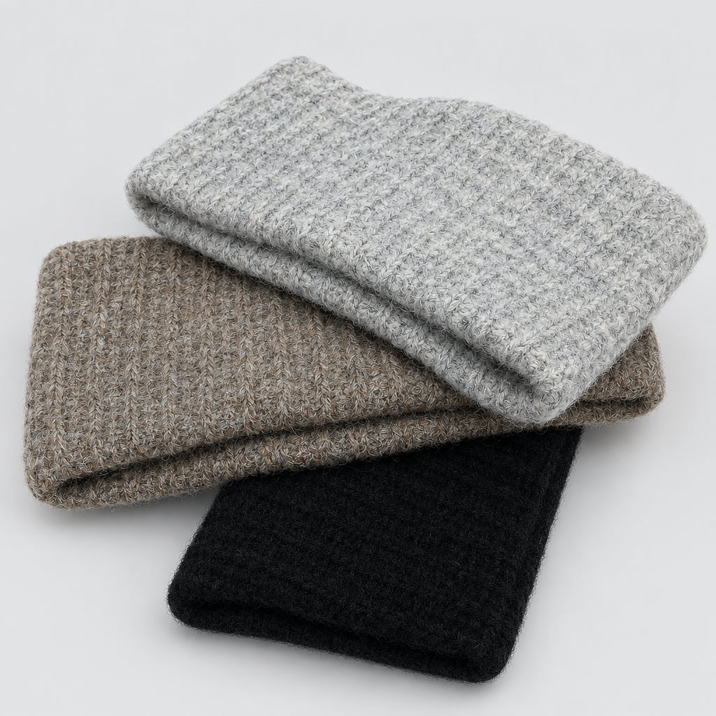 Perssia AndesRib™ Black Alpaca Ear Warmer - PERSSIA