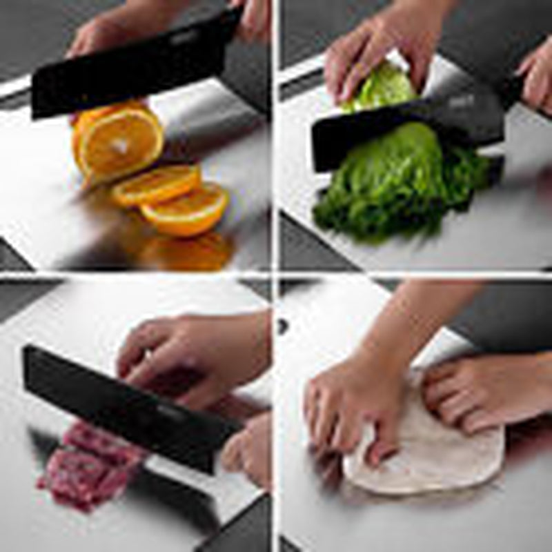 Stainless Steel Cutting Board Double-Sided Titanium Chopping Board for Kitchen