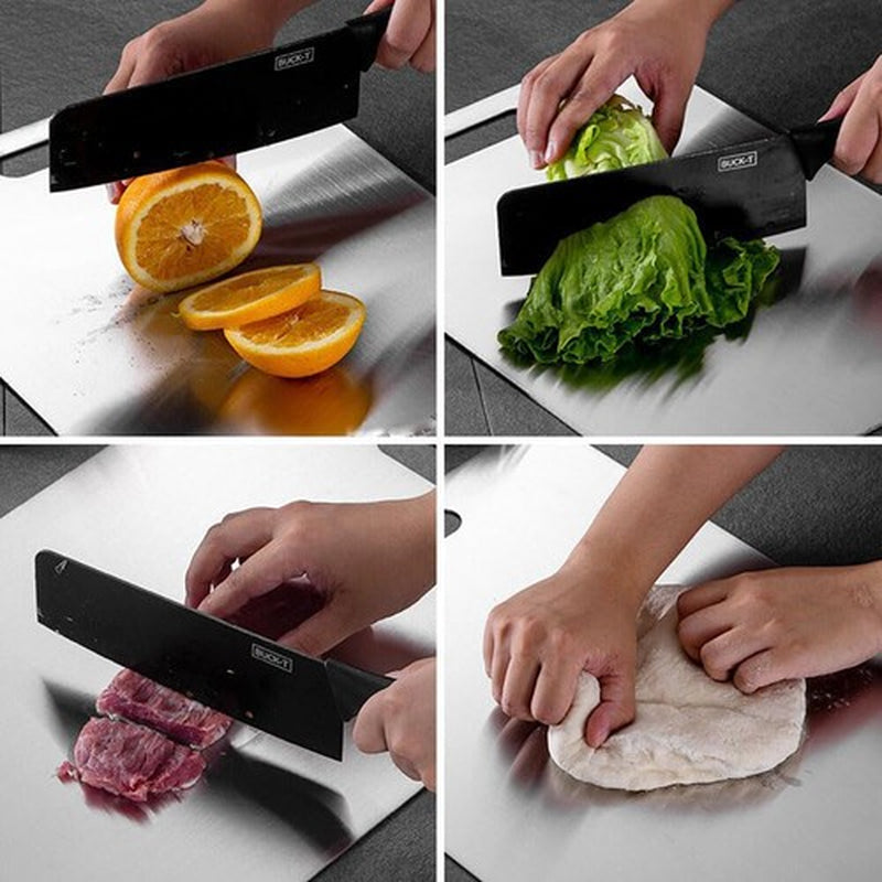 Stainless Steel Cutting Board Double-Sided Titanium Chopping Board for Kitchen