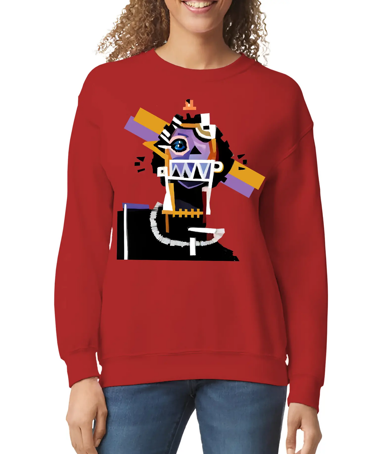 Neocubism Artwork Women Sweatshirt-US2D