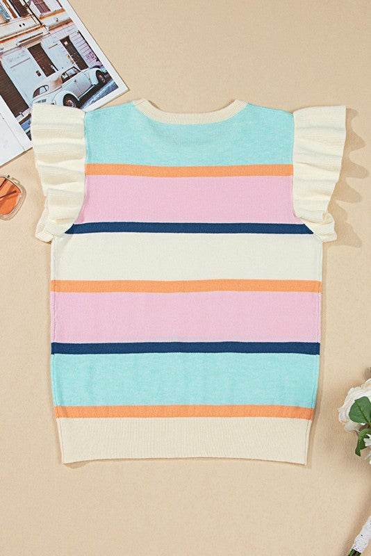 Striped Color block Flutter