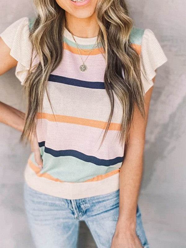 Striped Color block Flutter