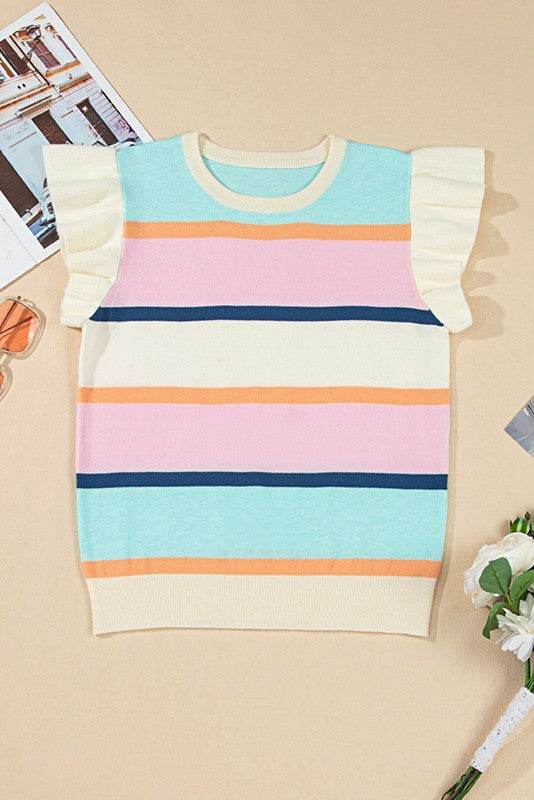 Striped Color block Flutter