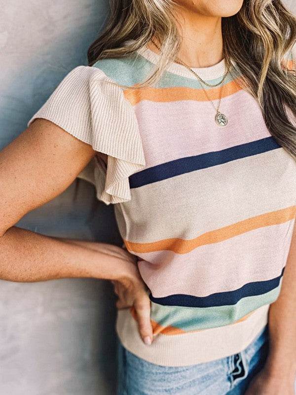 Striped Color block Flutter