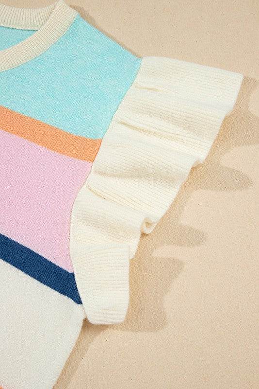 Striped Color block Flutter