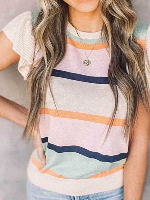 Striped Color block Flutter