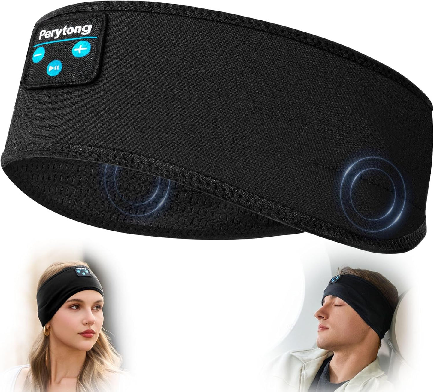 Sleep Headphones, Bluetooth Sports Headband Headphones with Ultra-Thin HD Stereo Speakers Perfect for Sleeping,Workout,Jogging,Yoga,Insomnia, Air Travel, Meditation