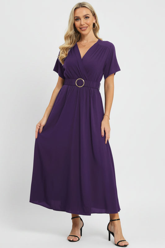 Perssia WrapV⢠Floral Boho Maxi Dress â Peacock Floral (M) Casual Boho Long Dress Flowy Maxi Beach Wedding Guest Dresses - PERSSIA