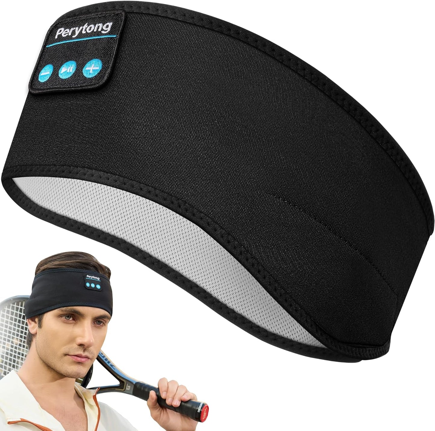 Sleep Headphones, Bluetooth Sports Headband Headphones with Ultra-Thin HD Stereo Speakers Perfect for Sleeping,Workout,Jogging,Yoga,Insomnia, Air Travel, Meditation