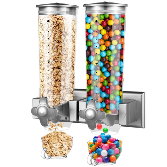 Perssia DuoServe™ Wall‑Mounted 3L Dry Food Dispenser Dual-Headed - PERSSIA