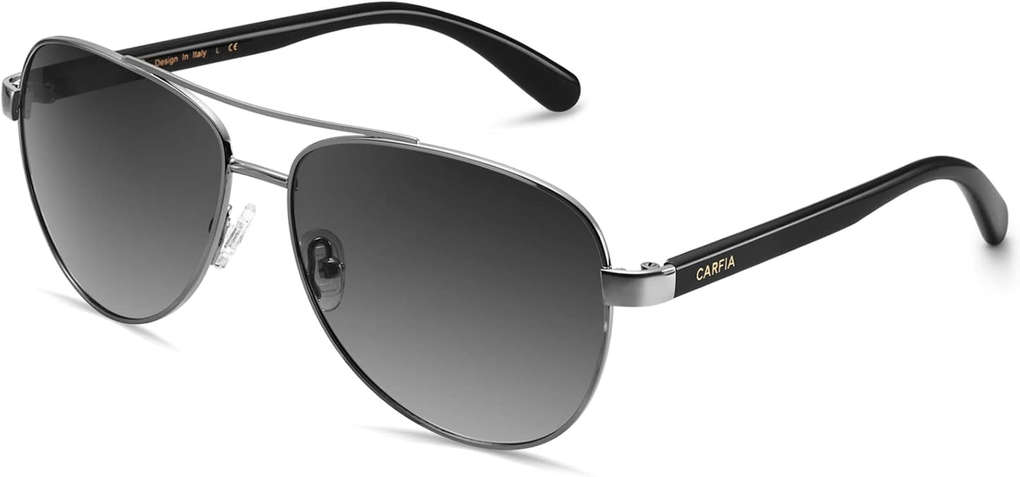 Polarized Sunglasses for Women UV Protection Acetate Arms Metal Frame Woman'S Shades CA3216