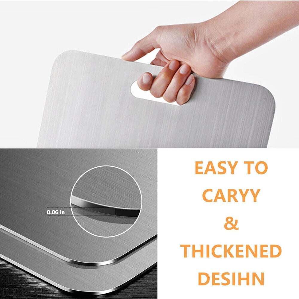 Stainless Steel Cutting Board Double-Sided Titanium Chopping Board for Kitchen