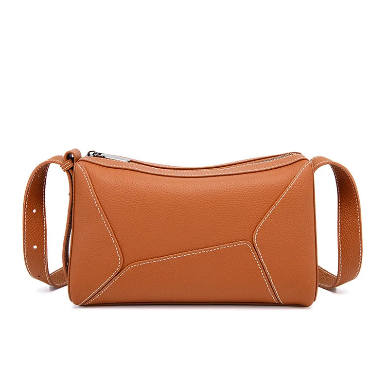 Genuine Leather Woman Bag Cowhide Shoulder Bag Soft Leather Minimalist Luxury Bags Womens High Quality 2025 Ladies Bags Handbag