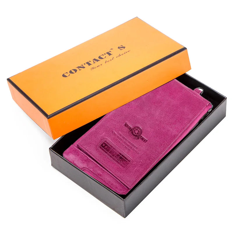 2022 Men Wallet Clutch Genuine Leather Brand Rfid Wallet Male Organizer Cell Phone Clutch Bag Long Coin Purse Free Engrave