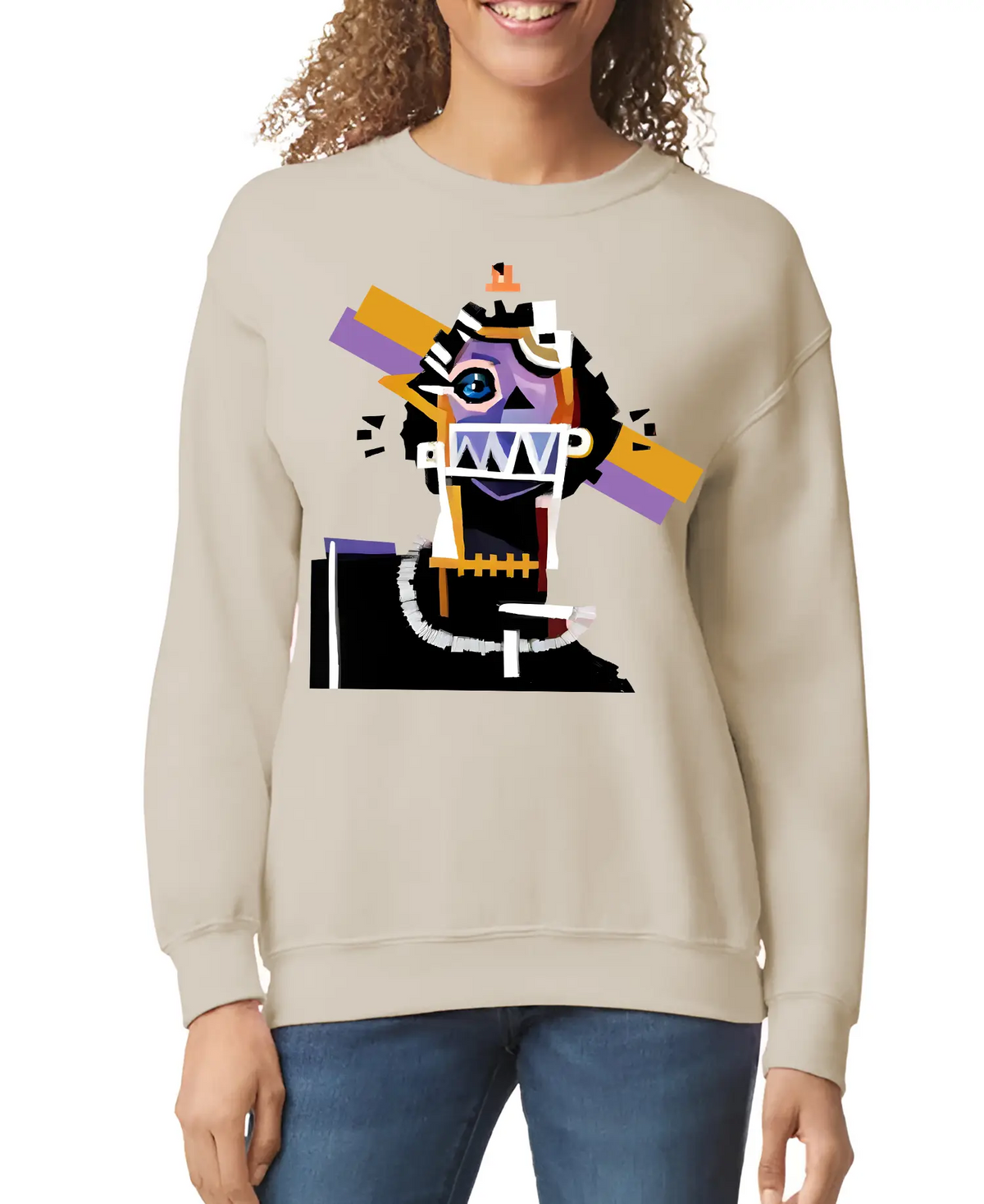Neocubism Artwork Women Sweatshirt-US2D