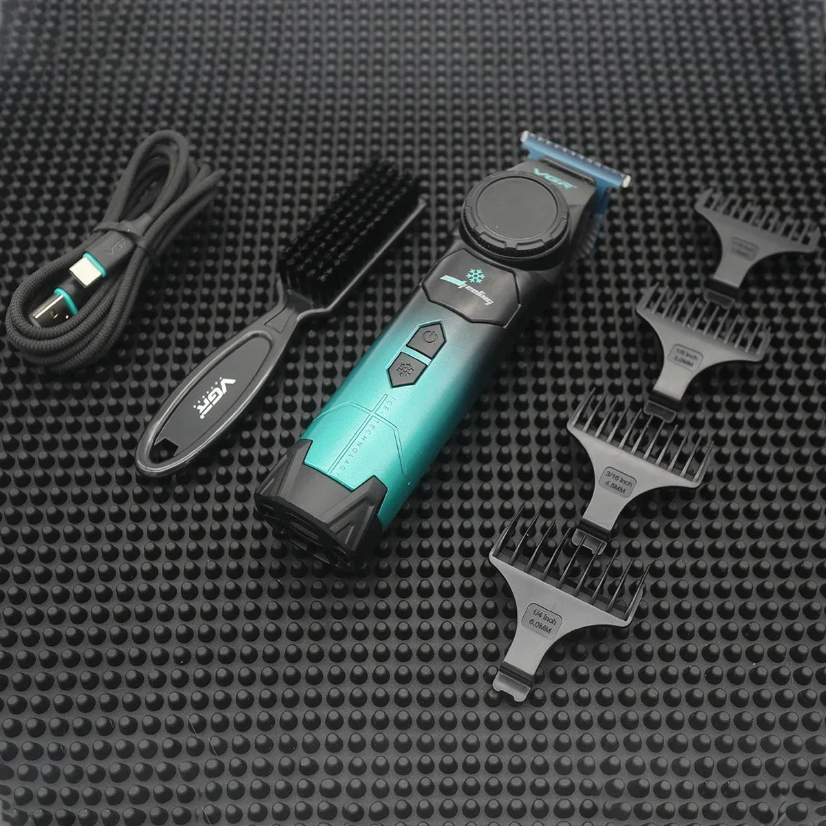 V-946 Professional Ice Tech Hair Trimmer DLC Blade 0 Gap 8000RPM Brushless Blue Ceramic for Men Beard Trimming Grooming