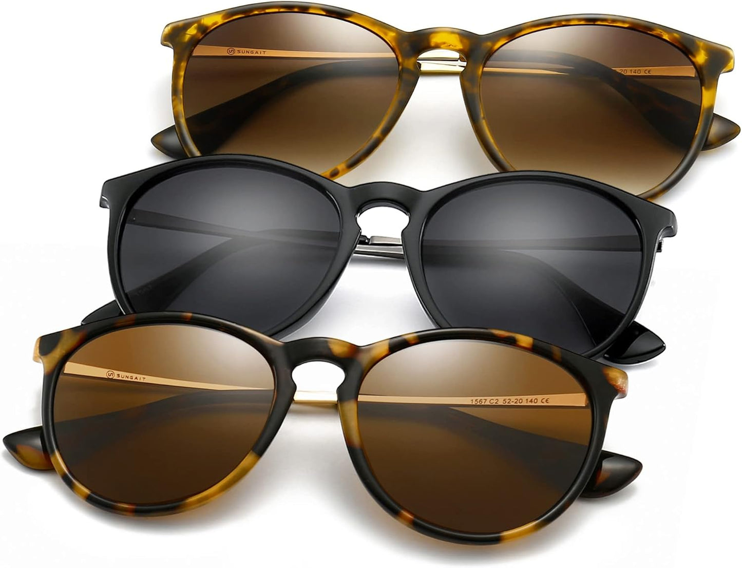 Premium Vintage round Sunglasses for Women Men Classic Retro Trendy Style