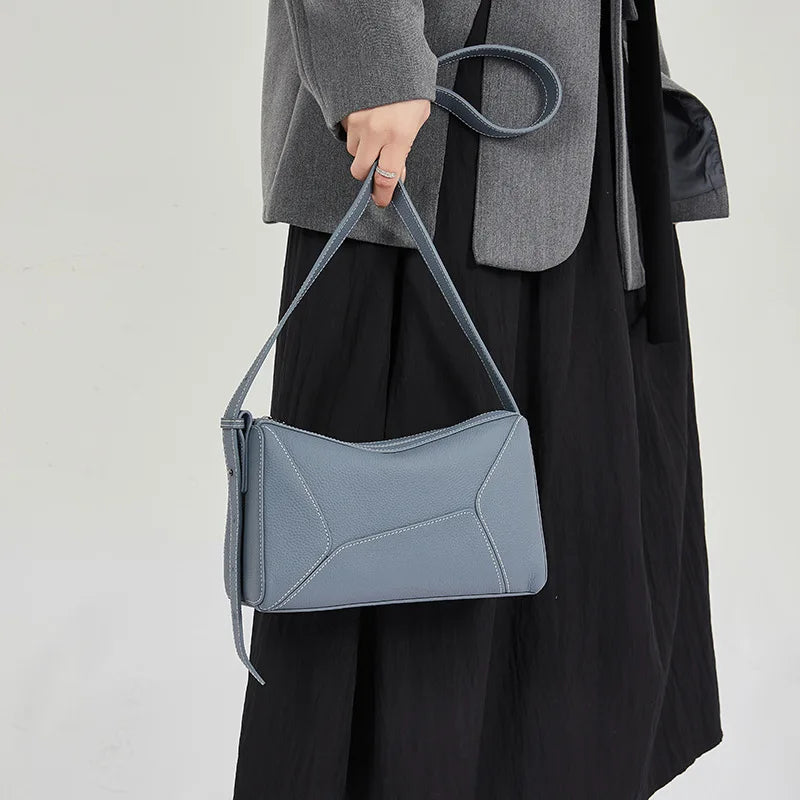 Genuine Leather Woman Bag Cowhide Shoulder Bag Soft Leather Minimalist Luxury Bags Womens High Quality 2025 Ladies Bags Handbag