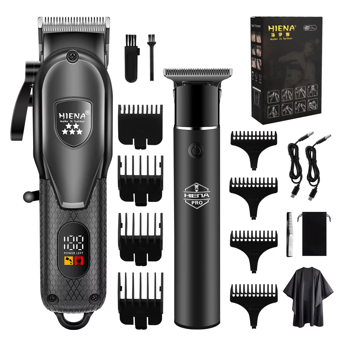 Hair Clipper Kit for Men Electric Shaver Hair Trimmer Professional Cutting Machine Hair Trimmer with LCD Digital Display