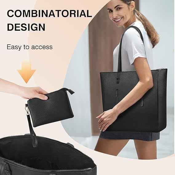 Perssia MarvoliaChic™ — Large PU Leather Travel Tote for Women (Lightweight, Stylish, Spacious)