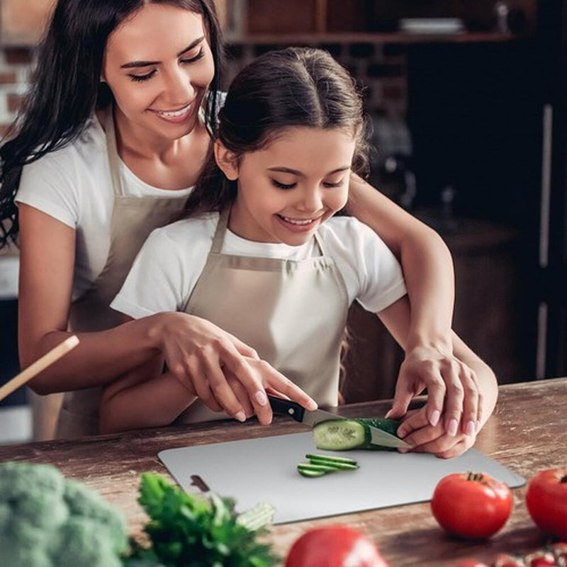 Stainless Steel Cutting Board Double-Sided Titanium Chopping Board for Kitchen