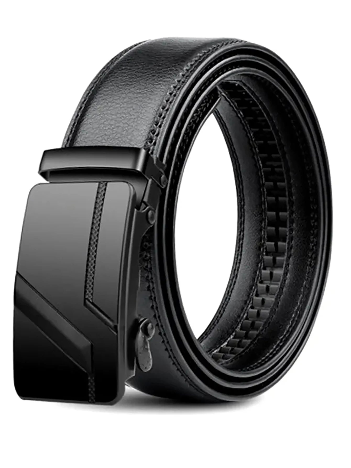 Men'S High-Quality Belt 110Cm 120Cm 130Cm Luxury Belt, Black Men'S Automatic Buckle Jeans Men'S Belt Suit Belt