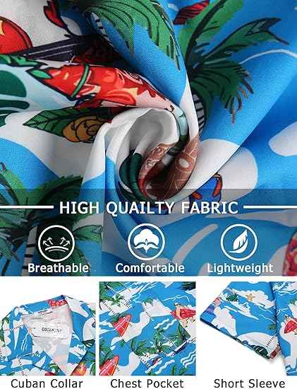 Perssia TropicSanta Hawaiian Christmas Shirt — Festive • Lightweight • Tropical Comfort