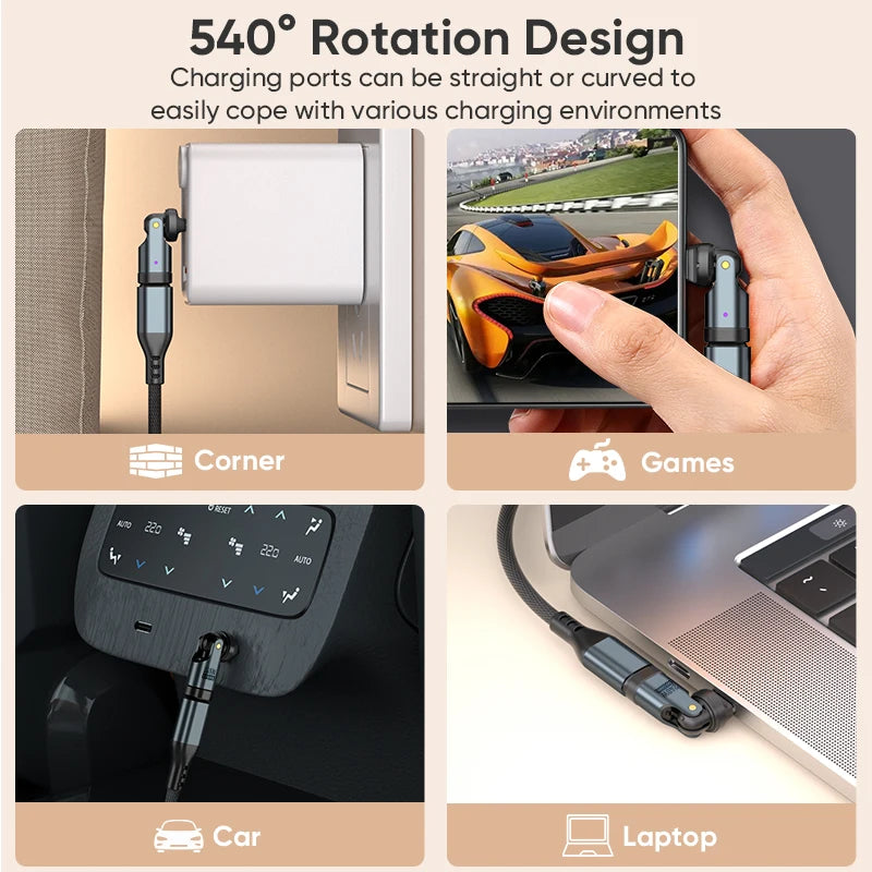 240W USB C Adapter USBC to Type C OTG Fast Charge Cable Adapter Type C Male to Female Converter for Iphone16 Macbook Laptop