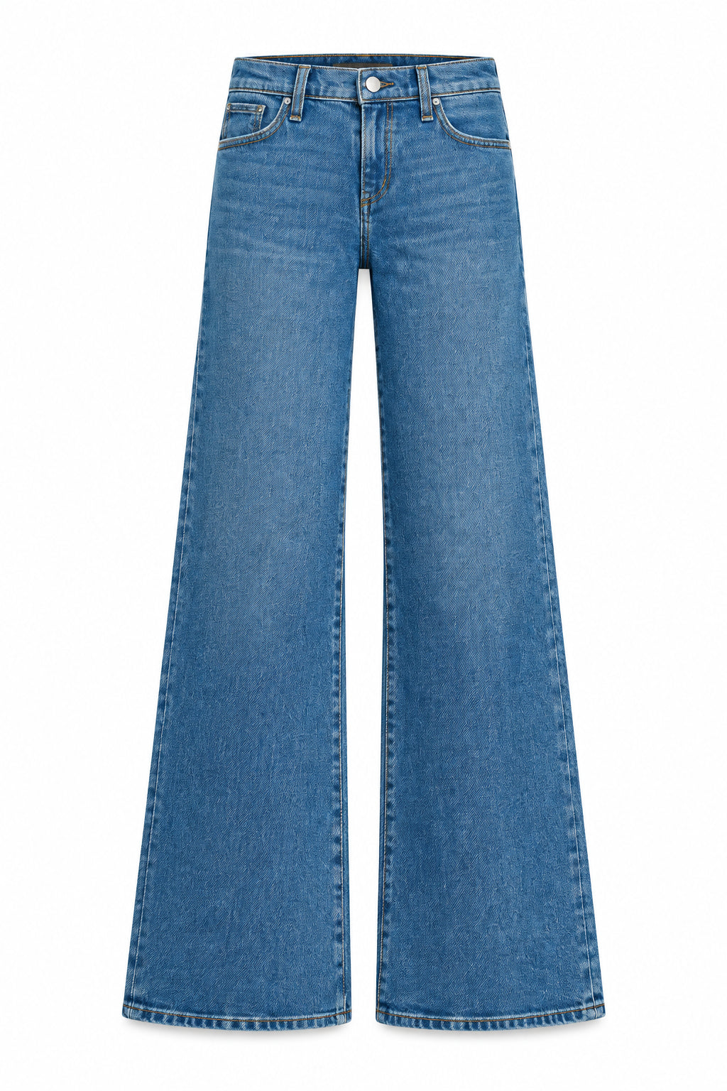Blue jeans on a white background