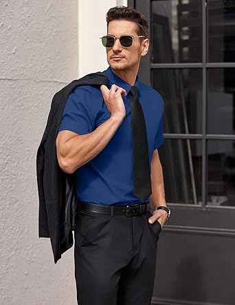 Perssia UrbanEase Shirt — Wrinkle‑Free • Short Sleeve • Modern Everyday Fit