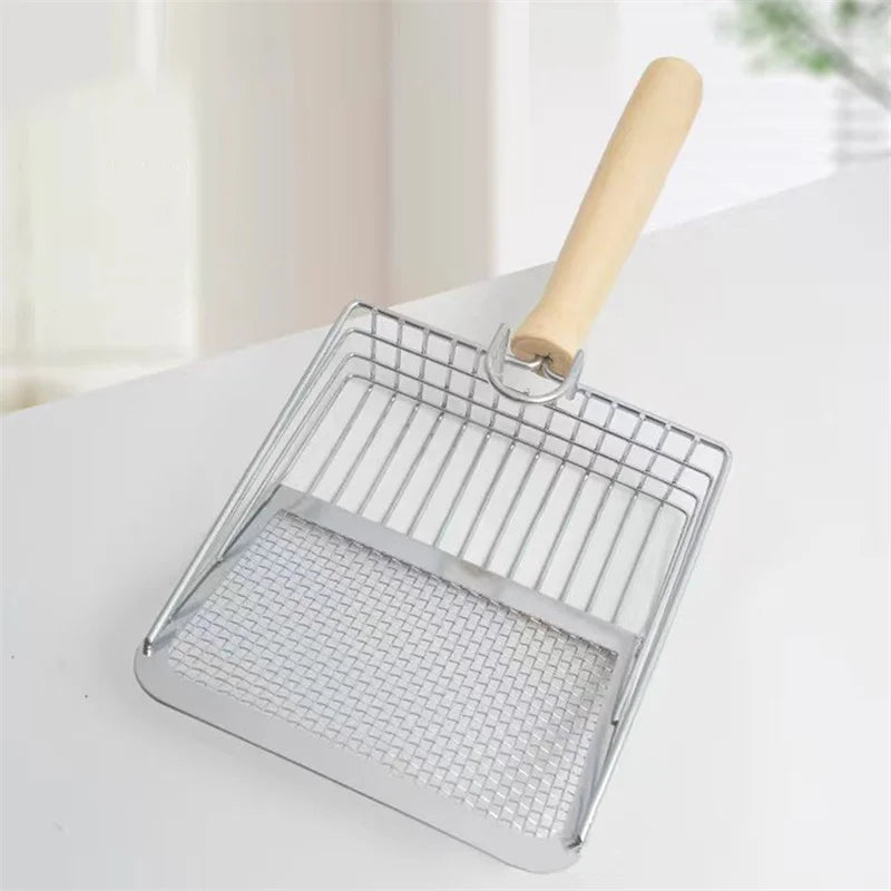 Portable Stainless Steel Cat Litter Scoop Cat Litter Box Cleaning Tools Pet Supplies Tofu Litter Mineral Litter Size Chip Scoop