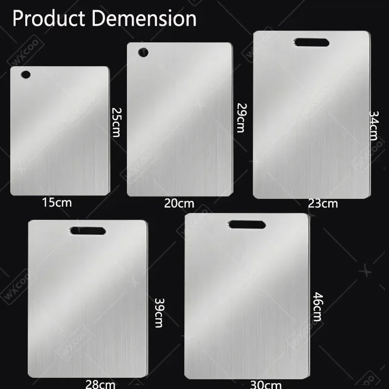 New Titanium Cutting Board Stainless Steel Cutting Boards for Kitchen Double-Sided Food Grade Thickened Boards Easy to Clean