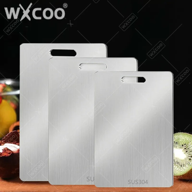 New Titanium Cutting Board Stainless Steel Cutting Boards for Kitchen Double-Sided Food Grade Thickened Boards Easy to Clean