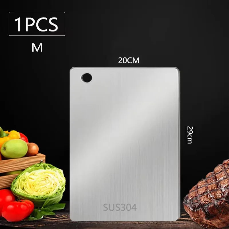 New Titanium Cutting Board Stainless Steel Cutting Boards for Kitchen Double-Sided Food Grade Thickened Boards Easy to Clean