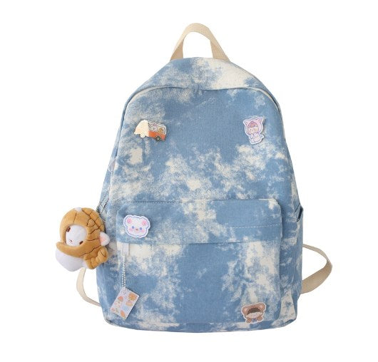 Perssia FluffCharm™ Aesthetic Backpack Artistic Fuzzy Ball Backpack, Plush Student Bag - PERSSIA