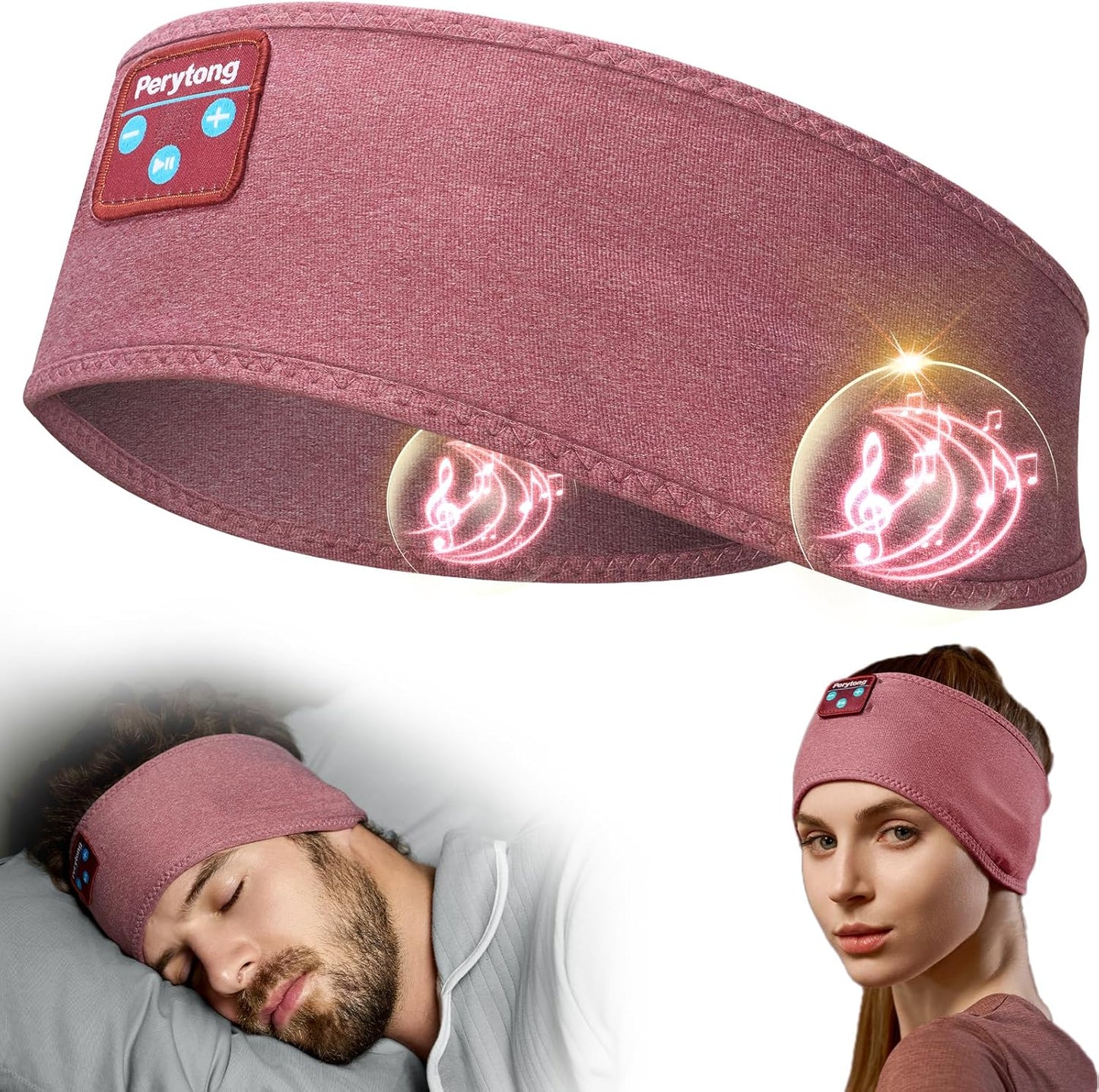 Sleep Headphones, Bluetooth Sports Headband Headphones with Ultra-Thin HD Stereo Speakers Perfect for Sleeping,Workout,Jogging,Yoga,Insomnia, Air Travel, Meditation