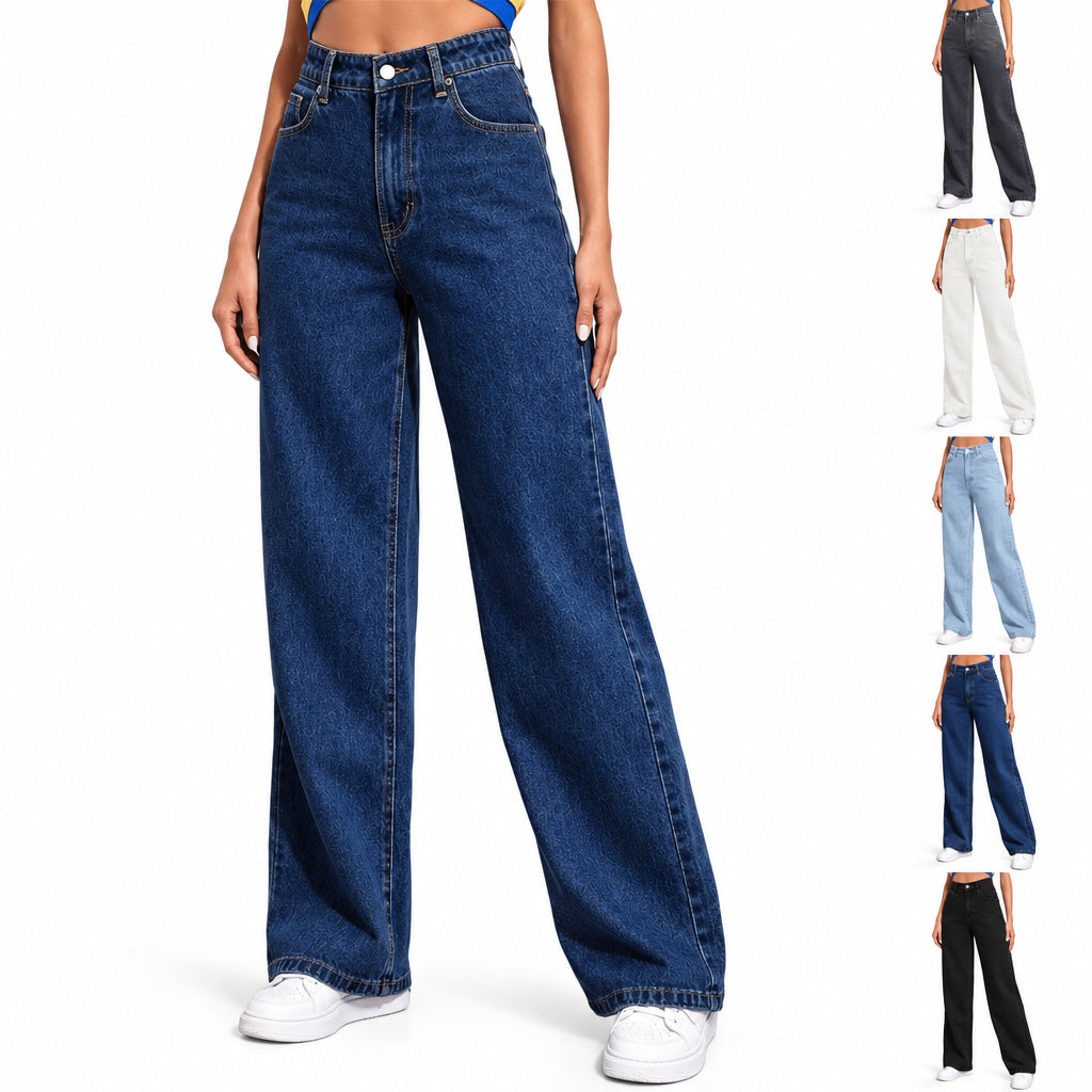 Perssia SoftDenim™ Oprah‑Edition Lounge Jeans — High‑Waisted Wide‑Leg Sweatpants Hybrid - PERSSIA