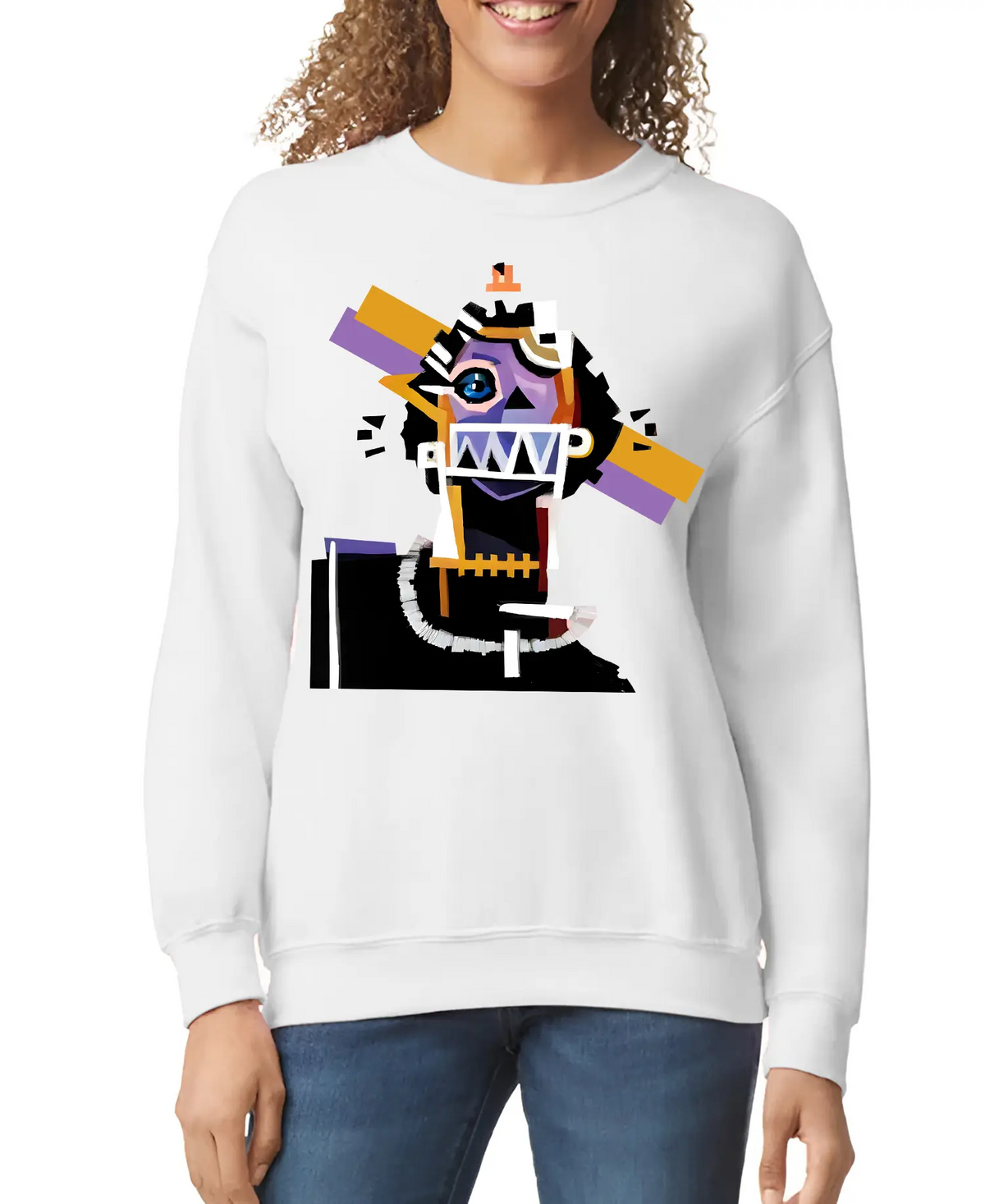 Neocubism Artwork Women Sweatshirt-US2D