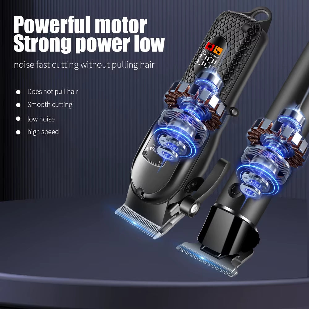 Hair Clipper Kit for Men Electric Shaver Hair Trimmer Professional Cutting Machine Hair Trimmer with LCD Digital Display