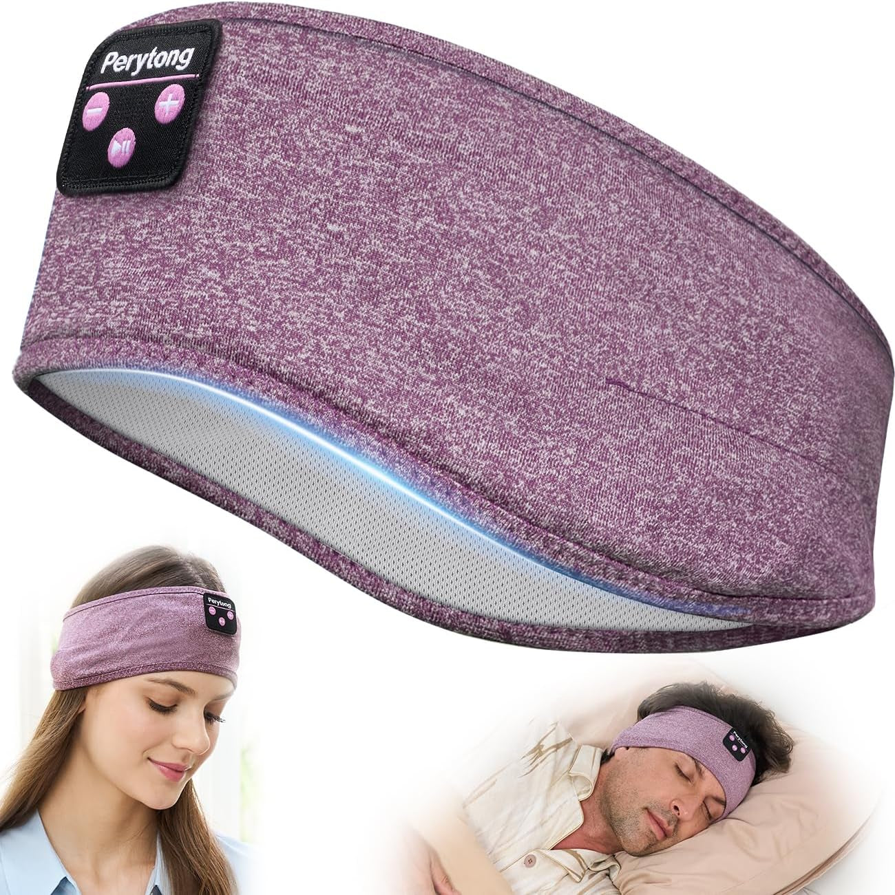 Sleep Headphones, Bluetooth Sports Headband Headphones with Ultra-Thin HD Stereo Speakers Perfect for Sleeping,Workout,Jogging,Yoga,Insomnia, Air Travel, Meditation