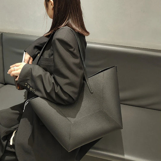 Luxury Vintage Shoulder Bag with Matching Purse,Splicing Contrast Color Women Tote Bag,Large Capacity Commuting Everyday Handbag