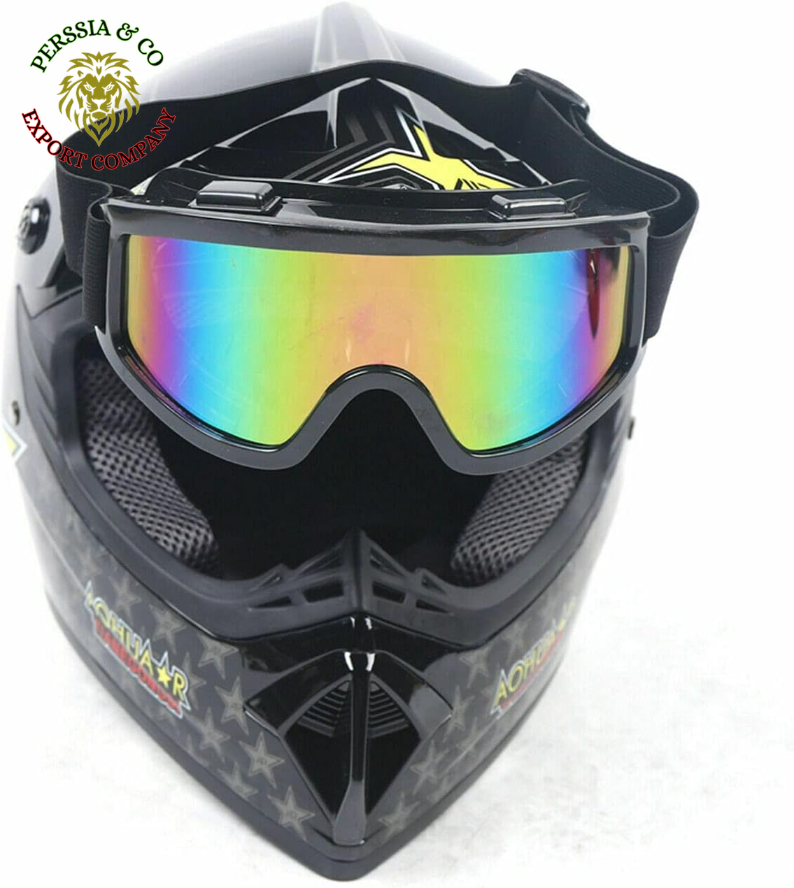 Youth Kids Safety Motocross Helmet ABS Breathable Unisex Youth Kids Helmet W/Goggles Gloves DOT Motocross ATV Dirt Bike Helmet Kit USA Stock (COLOR 4 M)