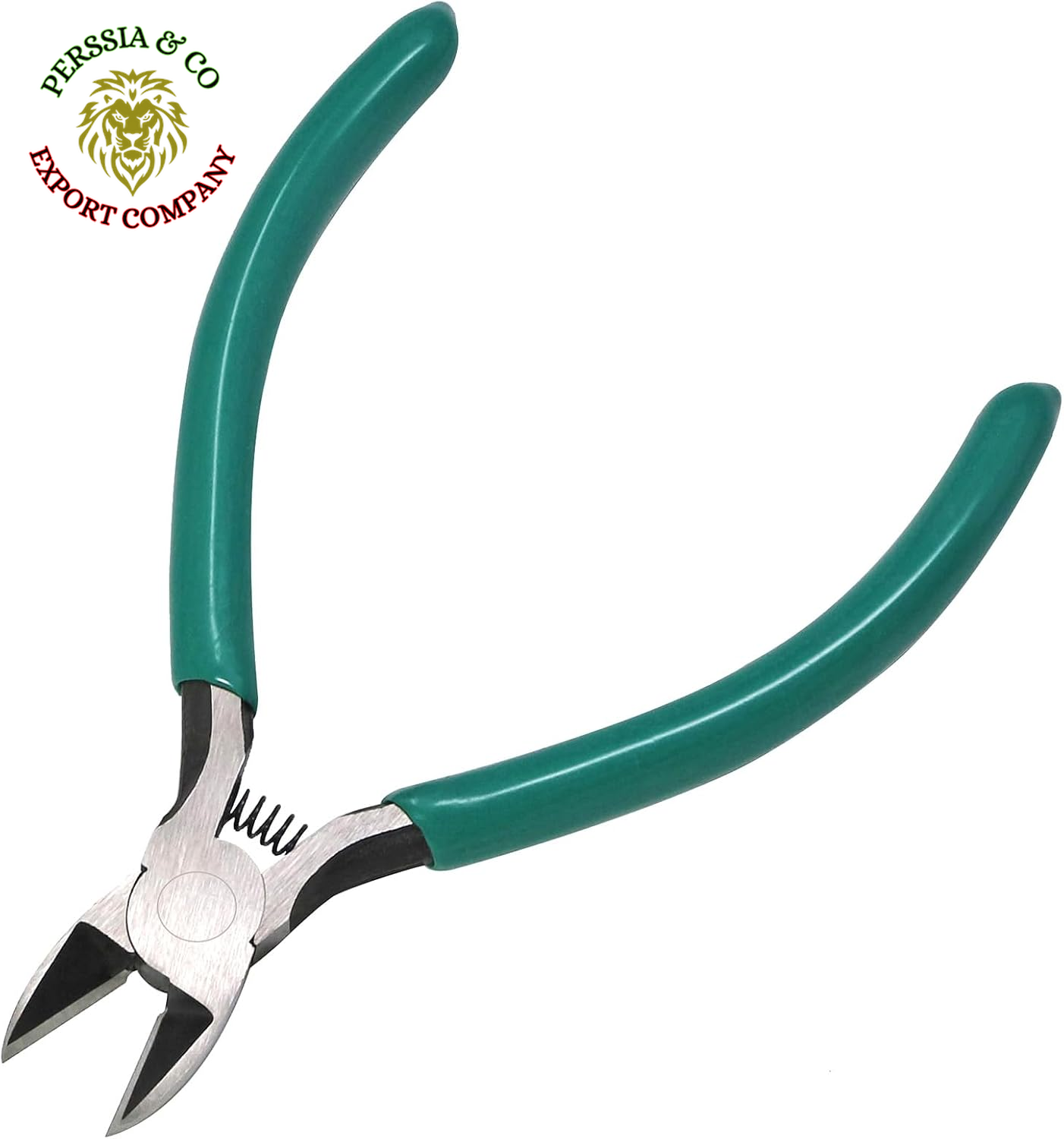 4.5" Side Cutter Diagonal Wire Cutting Pliers Nippers Repair Tool, Green, Chrome-Vanadium Steel