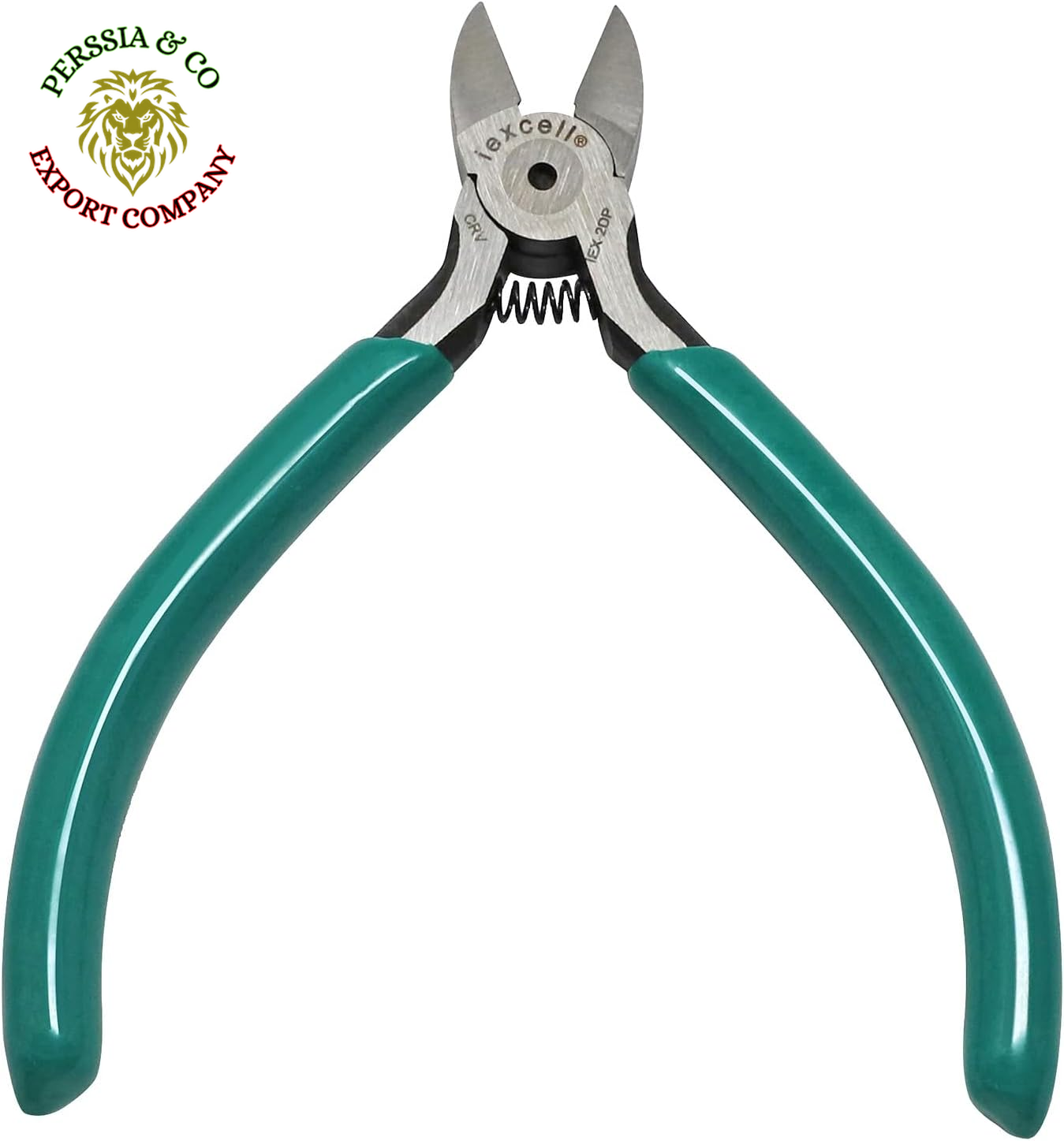 4.5" Side Cutter Diagonal Wire Cutting Pliers Nippers Repair Tool, Green, Chrome-Vanadium Steel