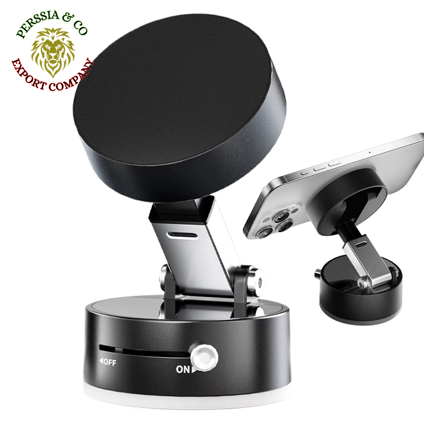 Vacuum Suction Cup Magnetic Car Phone Holder Double-Sided Foldable Magnetic Auto Phone Bracket for Car Interior Accessories