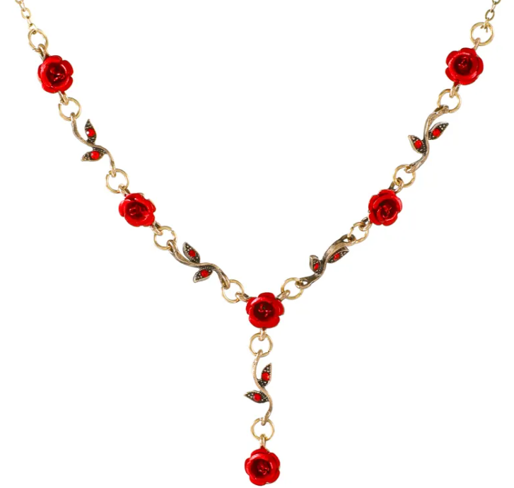 Perssia Timeless Rose™ Jewelry Set — Vintage 3‑Piece Necklace, Bracelet & Earrings - PERSSIA