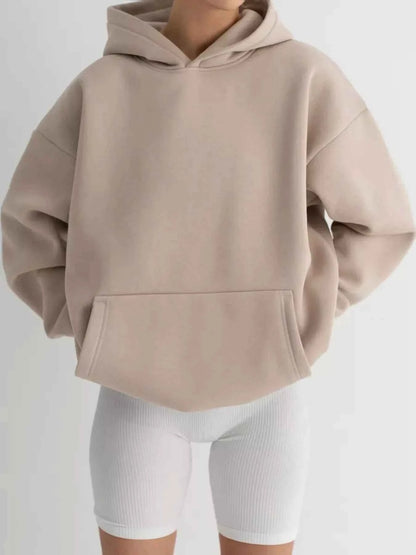 Kangaroo Pocket Long Sleeve Hoodie-Tre(INT8D)